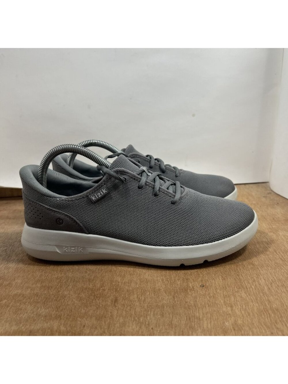 Kizik Lima Men Size 8 Grey Hands Free Slip On Sneaker Shoes